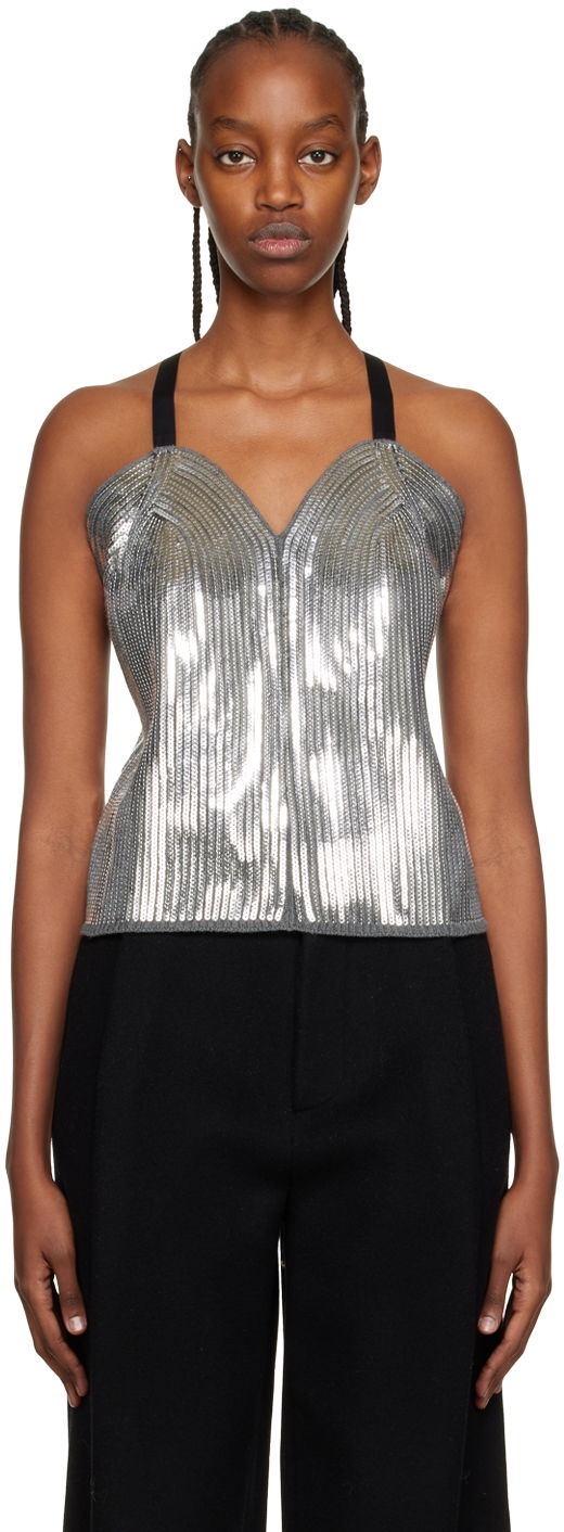 Bh We11done We11done Sequin Camisole Top Grå | WD-KT3-22-656-W-SV