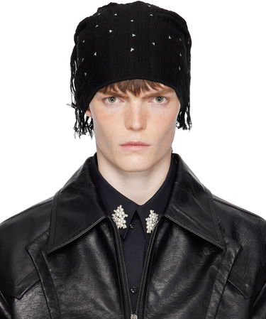 Beanie KIKO KOSTADINOV Kiko Kostadinov Tarr Knit Beanie with Fringe Sort | KKAW25KN11-116, 0