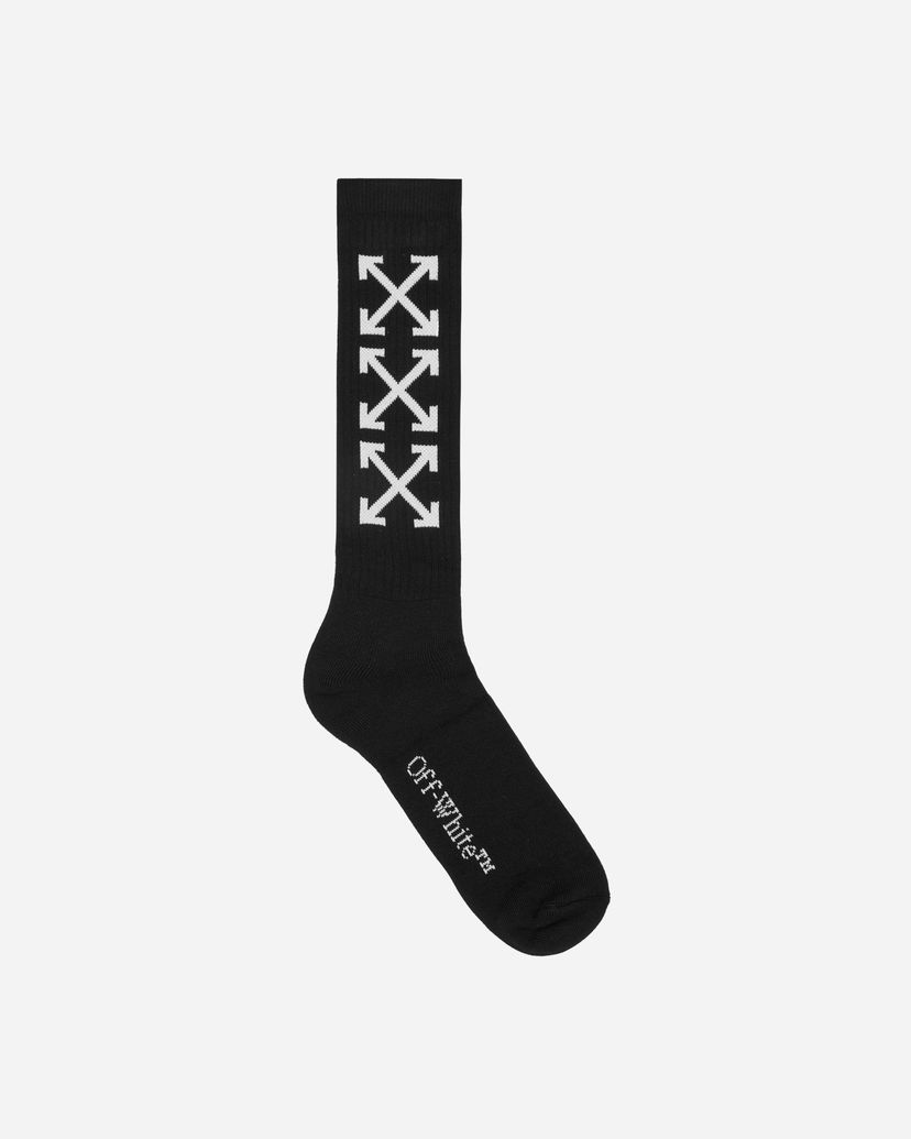 Sokker Off-White Arrow Bookish Socks Black Sort | OMRA075C99KNI001 1001