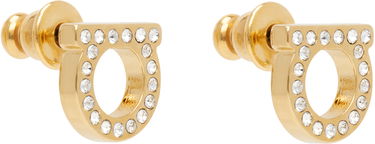 Øreringe FERRAGAMO Salvatore Ferragamo Gancini Crystal Earrings Metalisk | 696576, 1