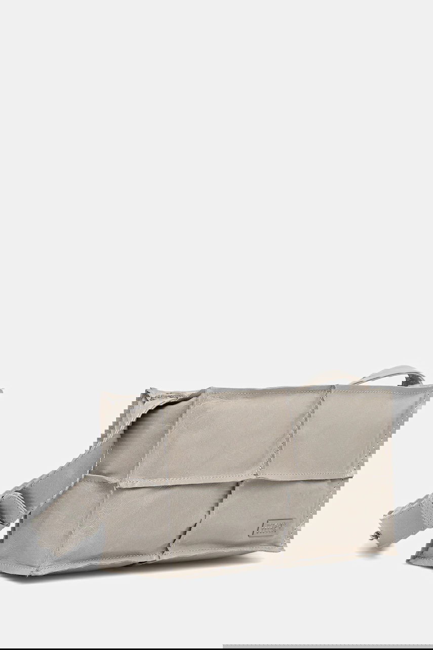 Skuldertaske Maison Margiela MM6 Maison Margiela Leather Paneled Shoulder Bag Grå | SB5WD0031.P8490.T1019, 1
