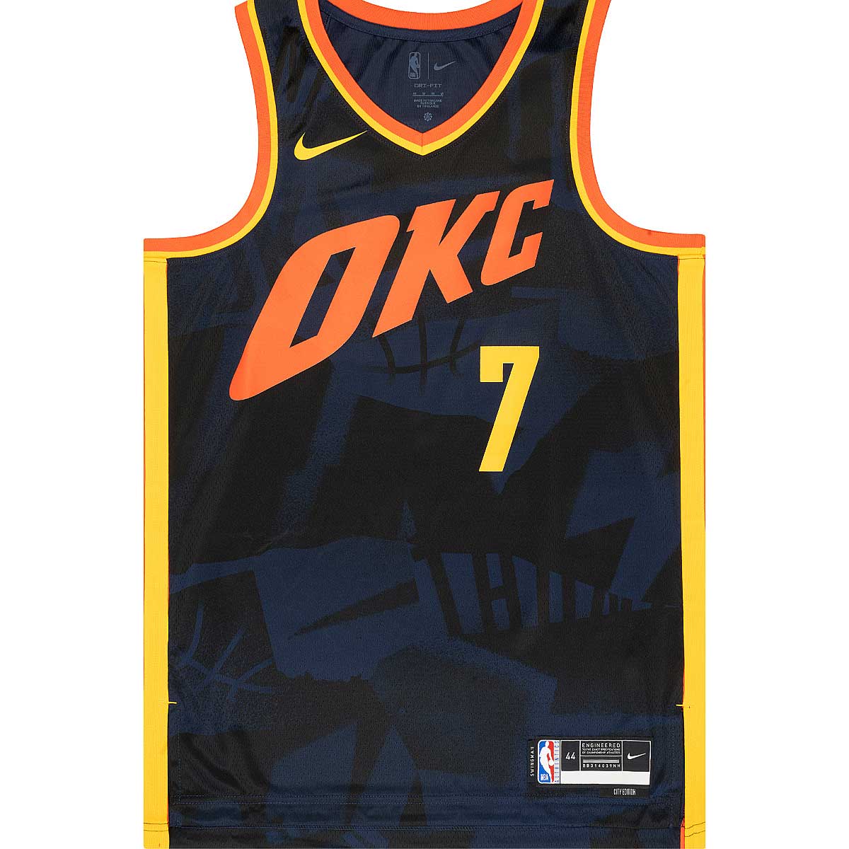 Jersey Nike NBA OKLAHOMA CITY THUNDER DRI-FIT CITY EDITION SWINGMAN JERSEY CHET HOLMGREN Sort | DX8513-419, 1