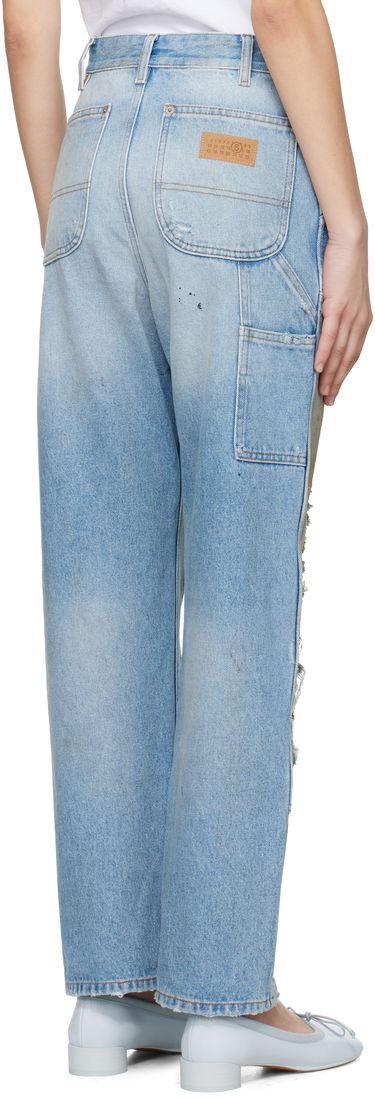Jeans Maison Margiela MM6 Maison Margiela 5-Pocket Distressed Jeans Blå | S62LB0183 M30018, 2