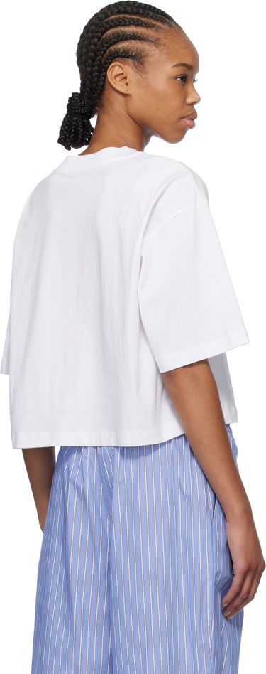 Crop top Marni Marni Daisy Garden Print Cropped T-Shirt Hvid | THJE0333P4 USCX40, 2