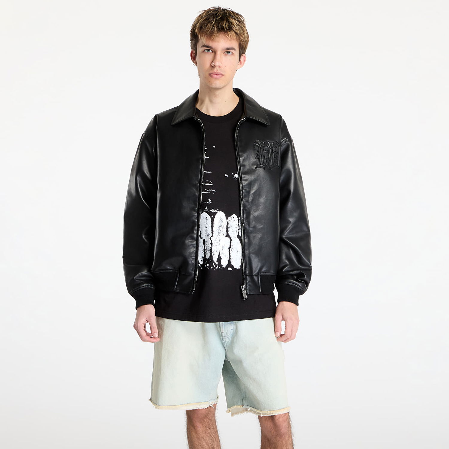Bomberjakke Wasted Paris Wasted Paris Kingdom Curve Varsity Jacket Sort | WP_000272, 0