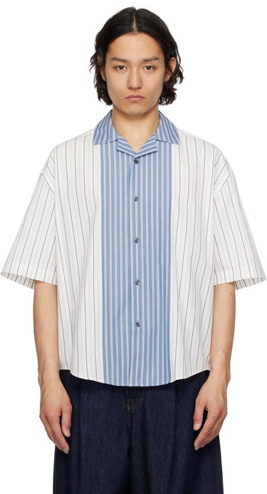 Skjorte AMI AMI Paris Short Sleeve Boxy Shirt Blå | HSH286.CO0109, 0