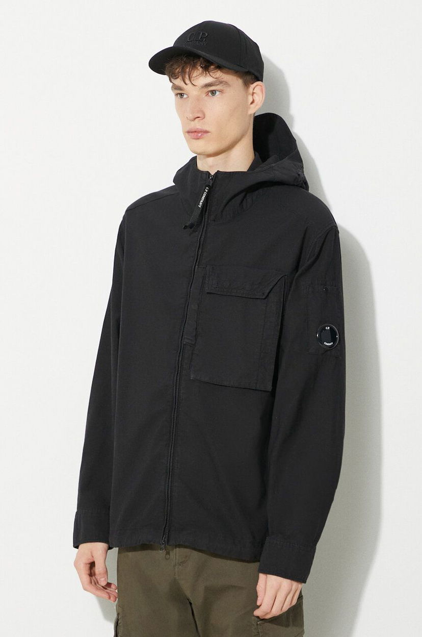 Vindjakke C.P. Company Ottoman Hooded Jacket Sort | 16CMSH156A006406O