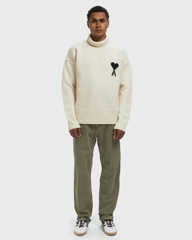 Sweater AMI AMI De Coeur Funnel Neck Sweater Hvid | UKS839.018-151, 2