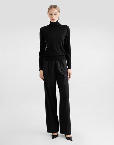 Sweater Dolce & Gabbana Dolce & Gabbana Wool Turtleneck Sweater with Logo Embroidery Sort | FXW13ZJCVXFN0000, 1