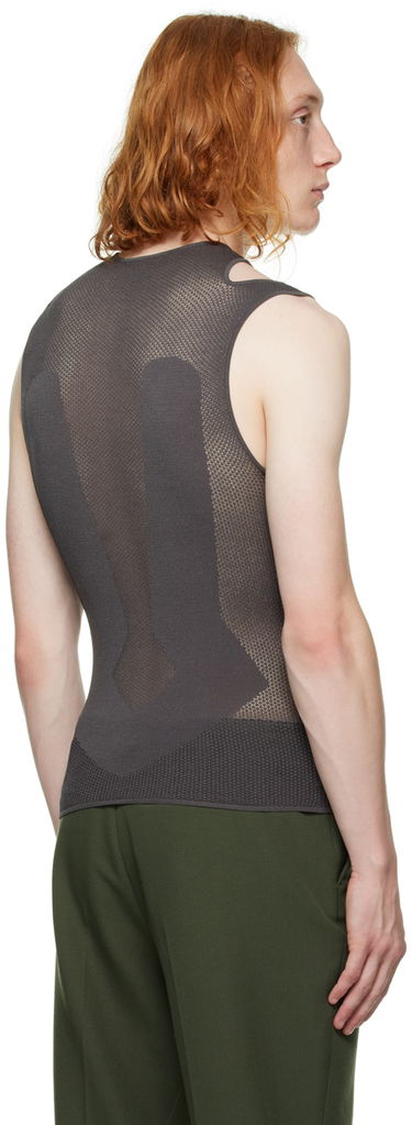 Tanktop Dion Lee Cutout Detail Tank Top Grå | C7112F22, 2