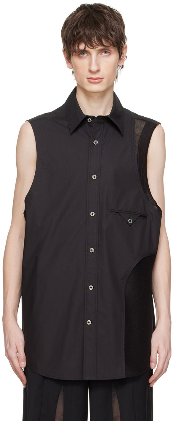 Skjorte Feng Chen Wang Feng Chen Wang Sleeveless Shirt Sort | FUS17SR08