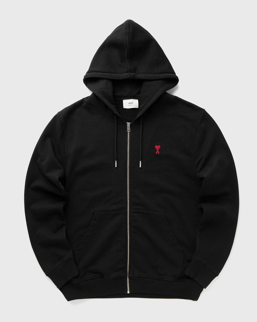 Sweatshirt AMI AMI Paris Classic Ami De Coeur Zip Hoodie 3XL Sort | BFUSW435.730-001