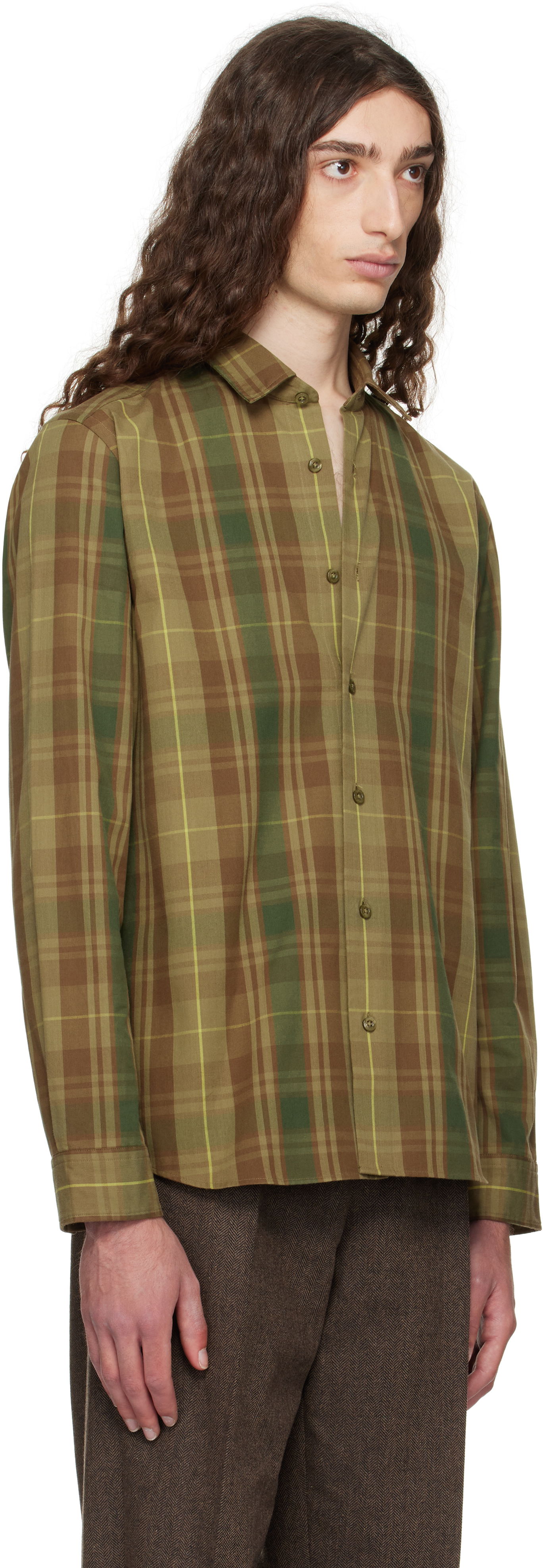 Skjorte BOSS Hugo Check Button-Down Shirt Grøn | 50545390, 1