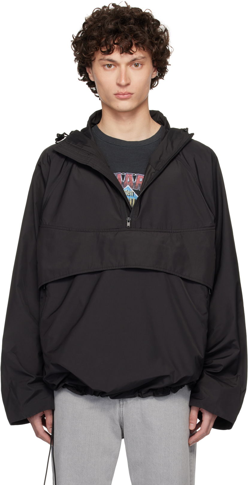 Regnfrakke 1017 ALYX 9SM ALYX 9SM Poly Pullover Windbreaker Jacket Sort | AAMOU0533FA01