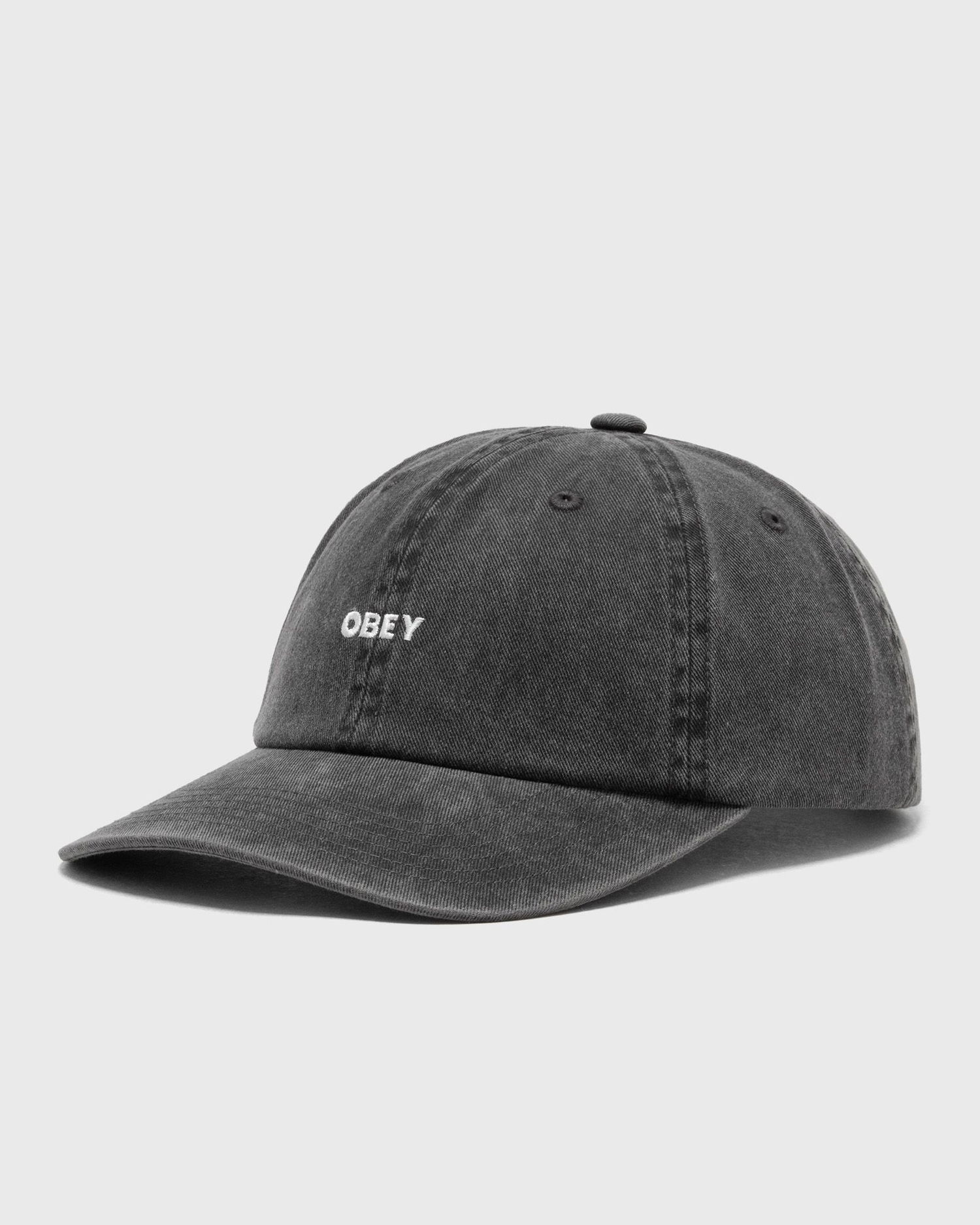 Kasket OBEY Six Panel Pigment Strapback Hat Sort | 100580410-BLK, 0