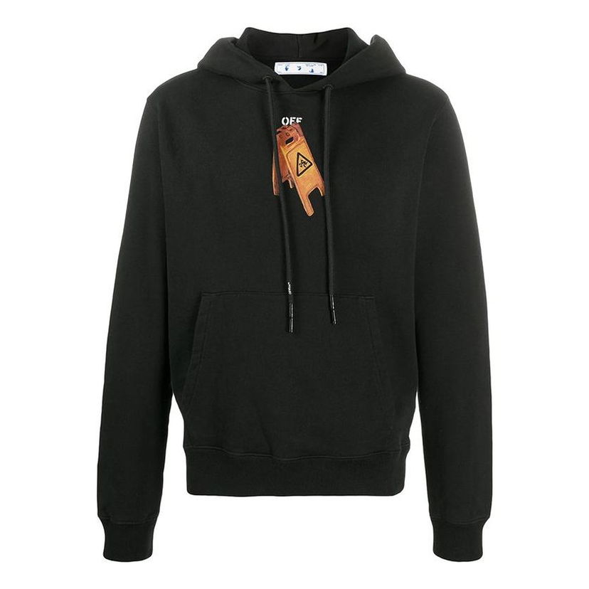 Sweatshirt Off-White Pascal Printing Hoodie Sort | OMBB034F20FLE0031010