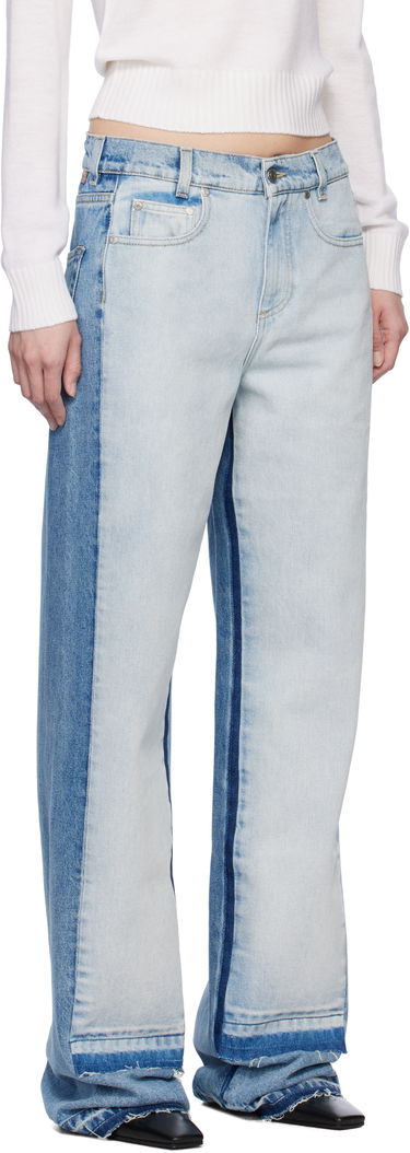 Jeans Stella McCartney Stella McCartney Contrast Panel Straight Leg Jeans Blå | 6D03393SQH10, 1