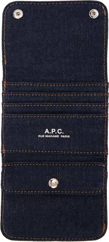 Tegnebog A.P.C. A.P.C. Trifold Denim Wallet Blå | COHIZ-H63650, 2