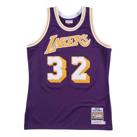 Jersey Mitchell & Ness Mitchell & Ness Los Angeles Lakers 1984-85 Jersey Lilla | AJY4GS18089-LALPURP84EJH