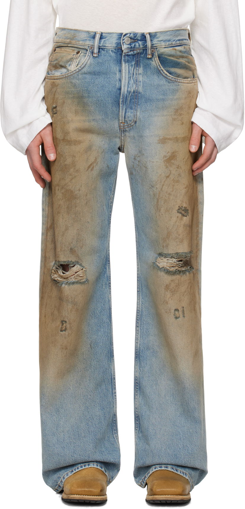 Jeans Acne Studios Acne Studios Loose Fit 2021M Jeans Blå | B00403-