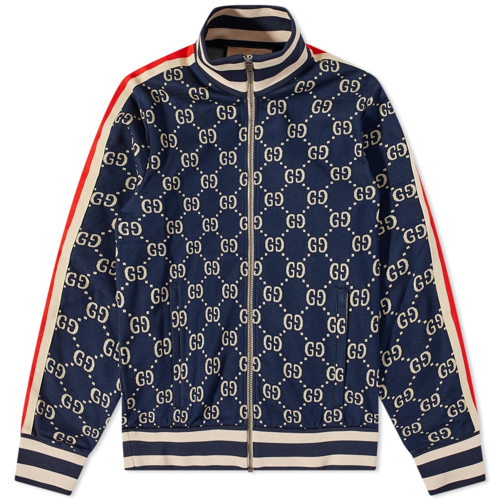 Jakke Gucci All Over GG Track Jacket Mørkeblå | 496919-X9V05-4245, 0