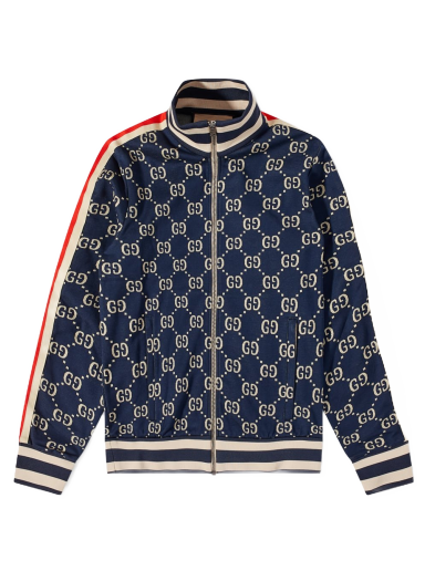 Jakke Gucci All Over GG Track Jacket Mørkeblå | 496919-X9V05-4245