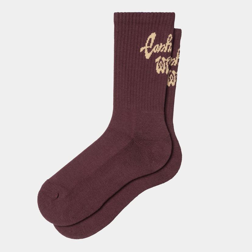Sokker Carhartt WIP Carhartt WIP Chedda Crew Socks Bourgogne | I035513_1