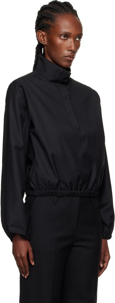 Jakke Loulou de Saison Zyla Stand Collar Blouson Jacket Sort | ZYLA, 1