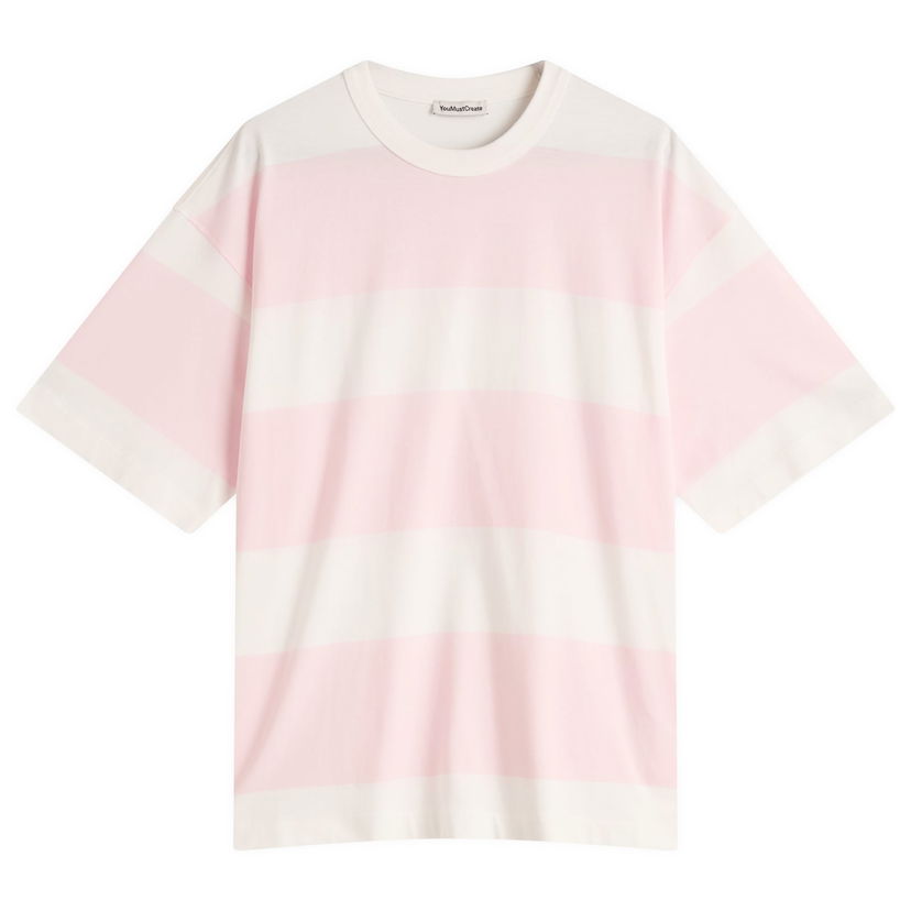 T-shirt YMC YMC Triple Stripe T-Shirt, Size Large Lyserød | P6YMD-60