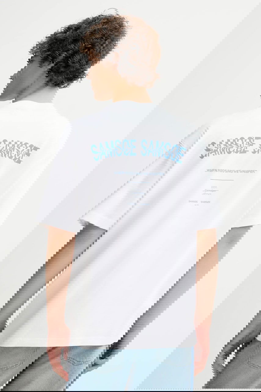 T-shirt Samsoe Samsoe Samsoe Samsoe SASWIRL Print T-Shirt Hvid | U25200006, 0