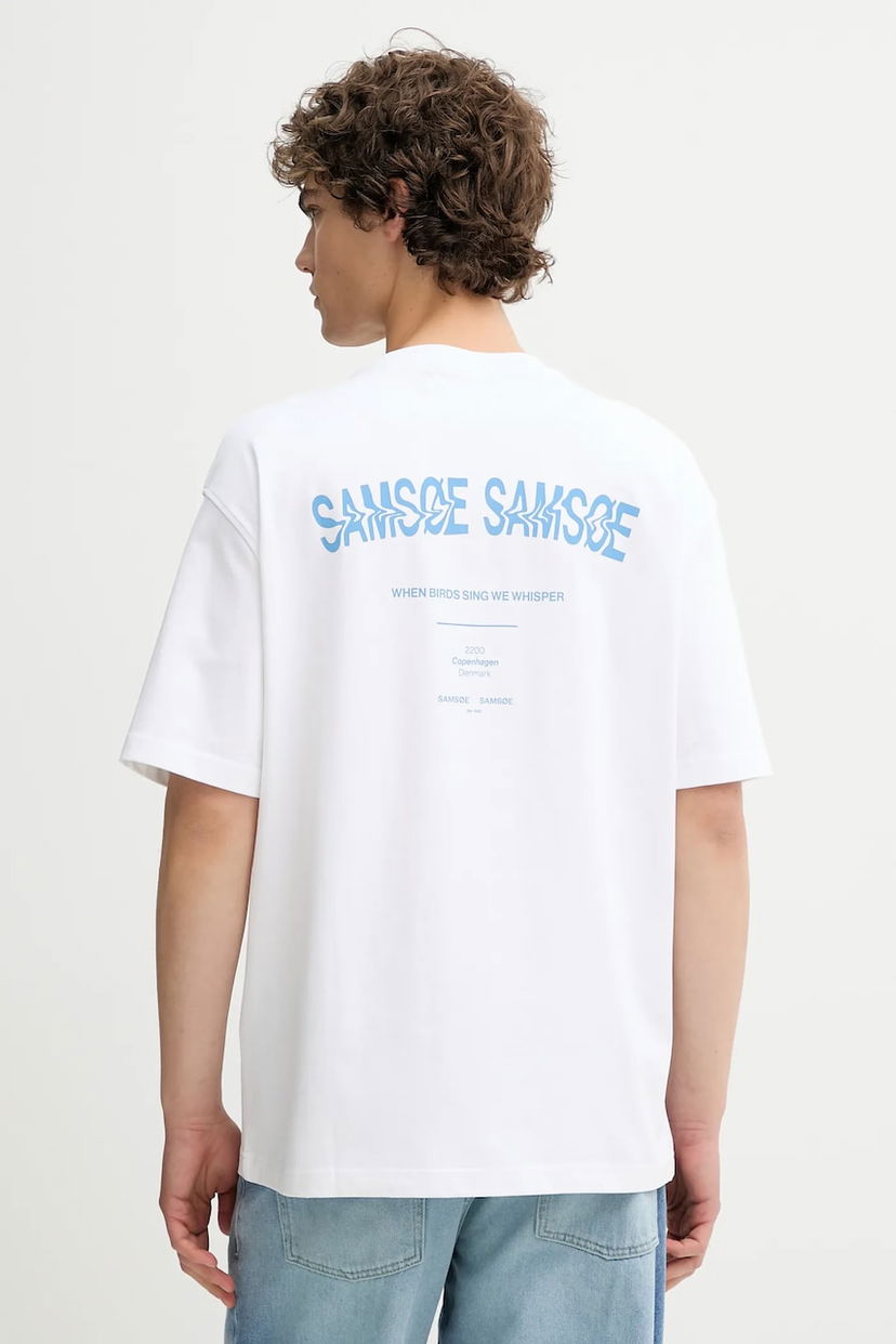 T-shirt Samsoe Samsoe Samsoe Samsoe SASWIRL Print T-Shirt Hvid | U25200006