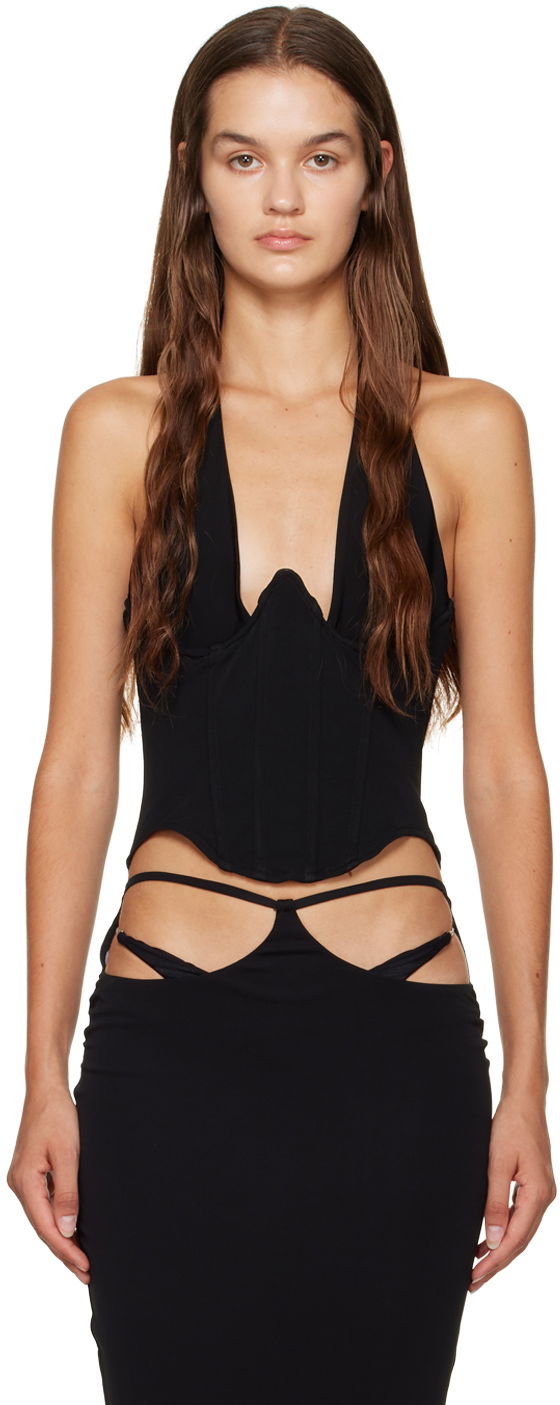 Kjole Miaou Miaou Ari Corset Top Sort | 7088VC2BLK