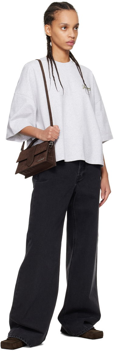 Håndtaske Jacquemus Jacquemus 'The Large Bambino' Suede Shoulder Bag Brun | 25E213BA007-3243, 3