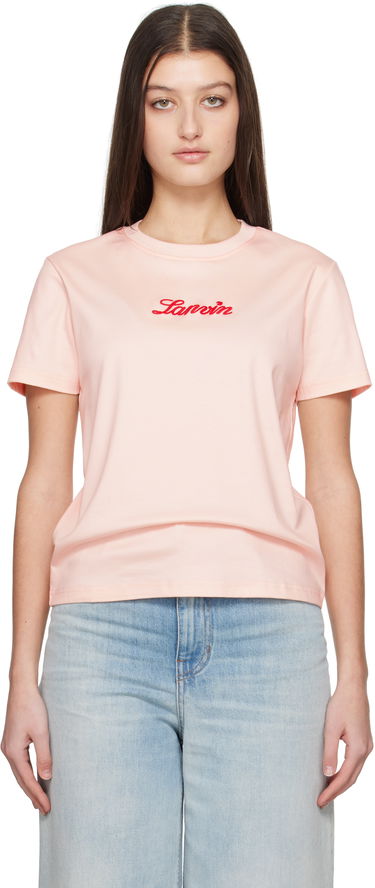 T-shirt LANVIN Lanvin Embroidered T-Shirt Lyserød | RW-TS0030-J134-P25, 0