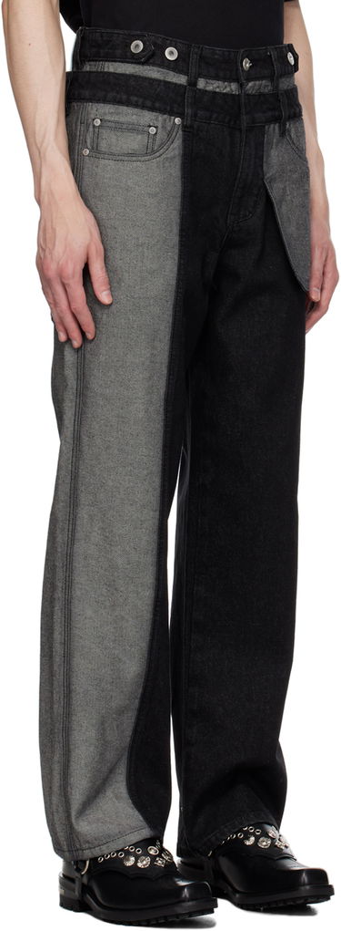 Jeans Feng Chen Wang Feng Chen Wang Inside Out Jeans Sort | FUF16TR01, 1