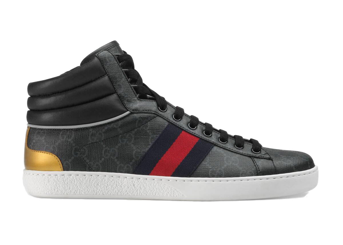 Sneakers og sko Gucci Ace 'GG High Top Black' Sort | 555197 92T20 1140, 0