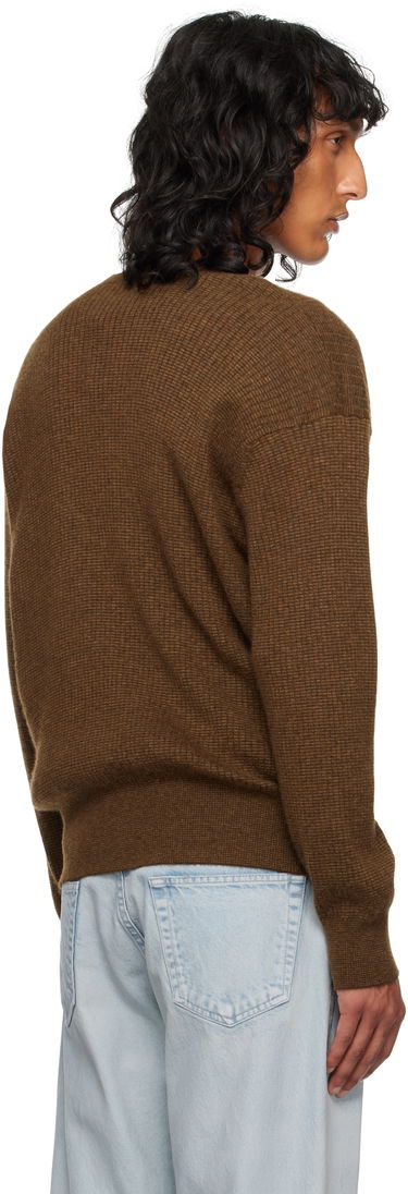 Sweater The Row Knitted V-Neck Sweater Brun | 830-Y363, 2