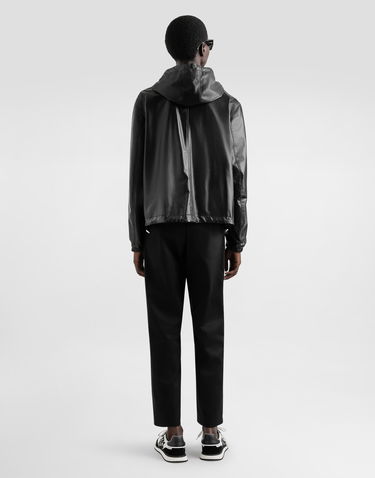 Jakke Dolce & Gabbana Dolce & Gabbana Leather Jacket with Reversible Hood Sort | G9BKULGI909N0000, 2