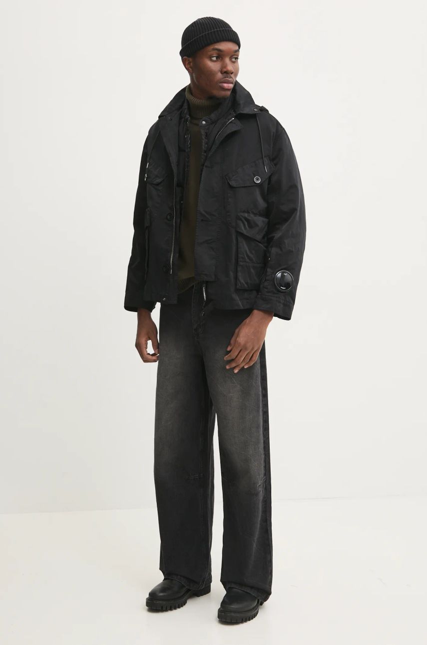 Vindjakke C.P. Company Micro Kei Hooded Jacket Sort | 17CMOW224A110089G, 1