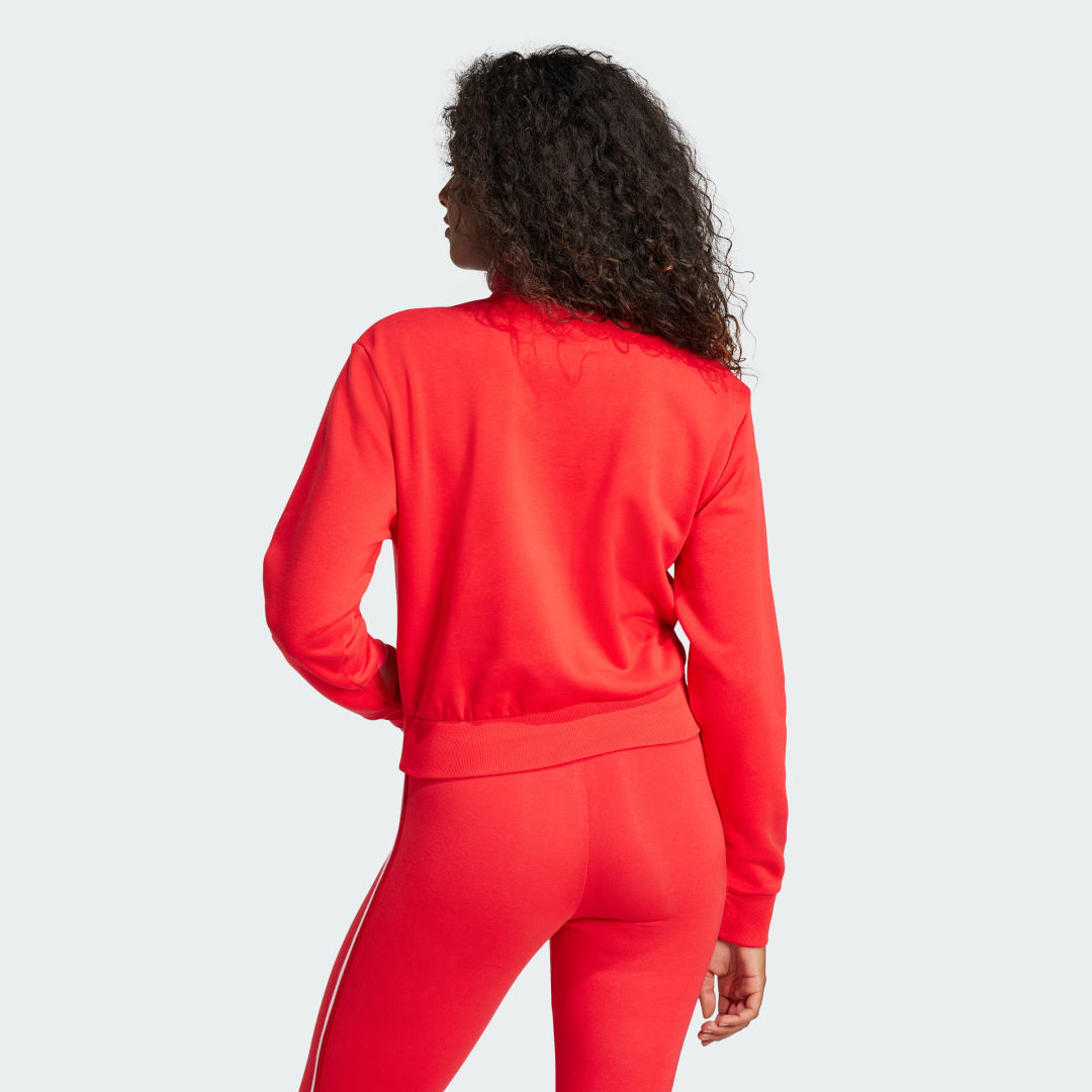 Sweatshirt adidas Performance Crop Quarter-Zip Track Jacket Rød | JG4171, 1