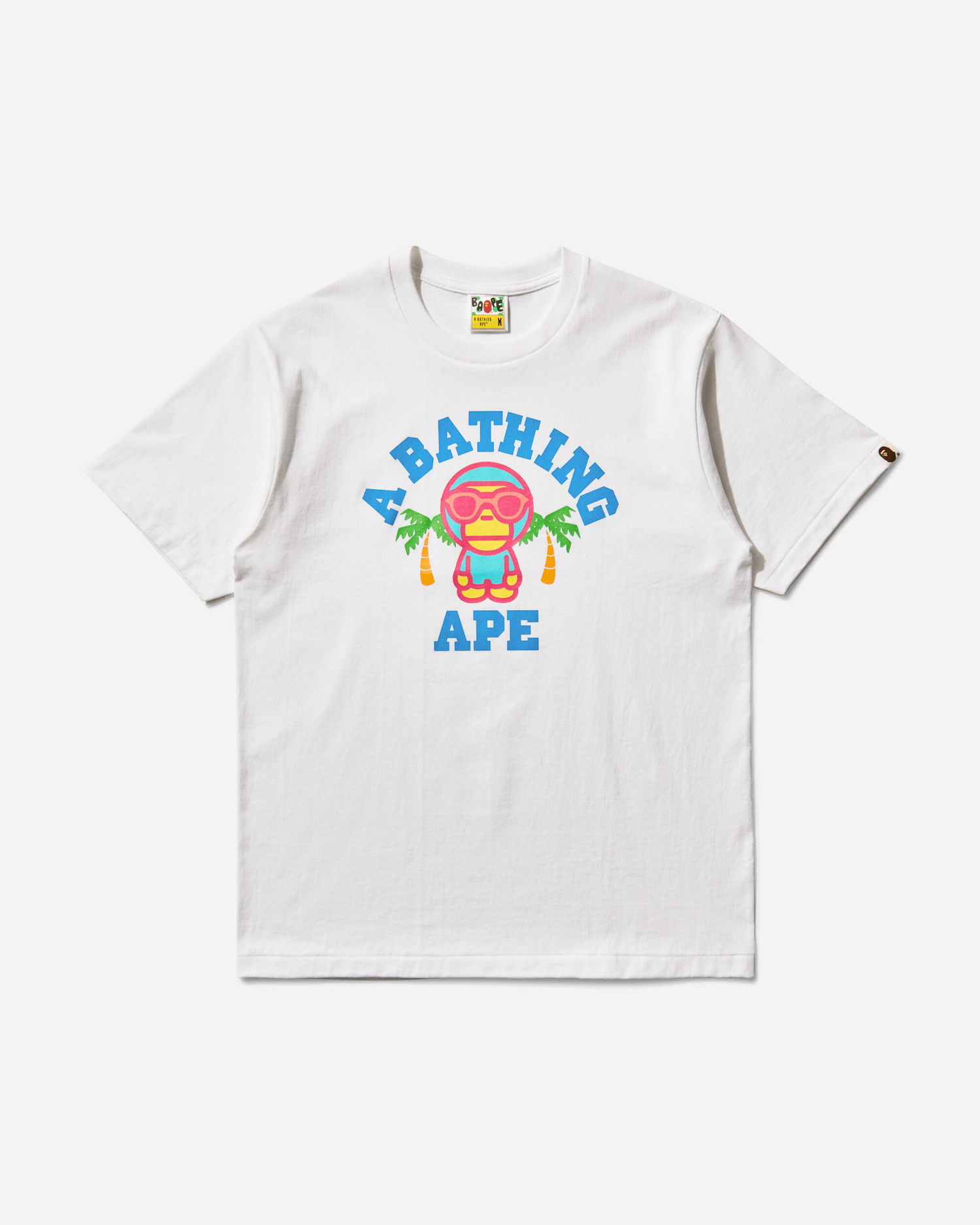 T-shirt BAPE Milo College Summer T-Shirt Hvid | 2L30110011 WHITE, 1