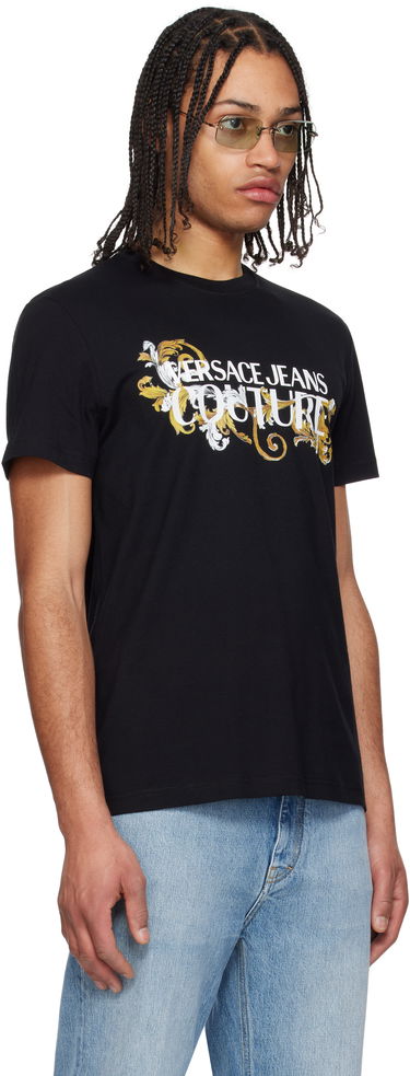 T-shirt Versace Versace Jeans Couture Logo Baroque T-Shirt Sort | E78GAHC05_ECJ01C, 1