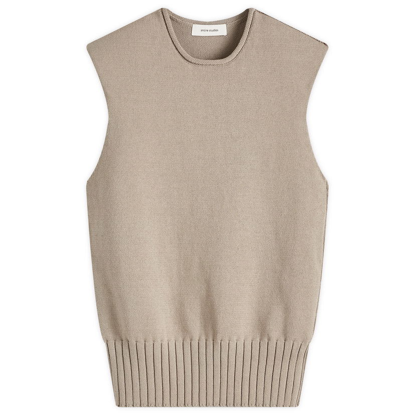 Sweater Entire Studios Entire Studios Burns Knit Vest Beige | ES2714MG
