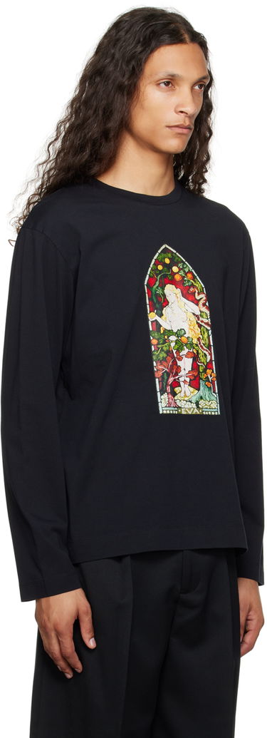 T-shirt Simone Rocha Simone Rocha Stained Glass Woman Long Sleeve T-Shirt Sort | 5194P30-M 0569, 1