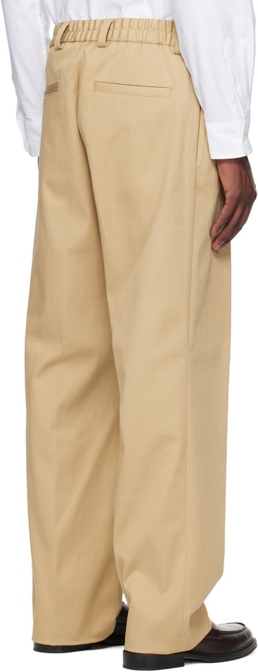 Bukser BOSS BECKHAM x BOSS Stretch Cotton Trousers Hvid | 50549203, 3
