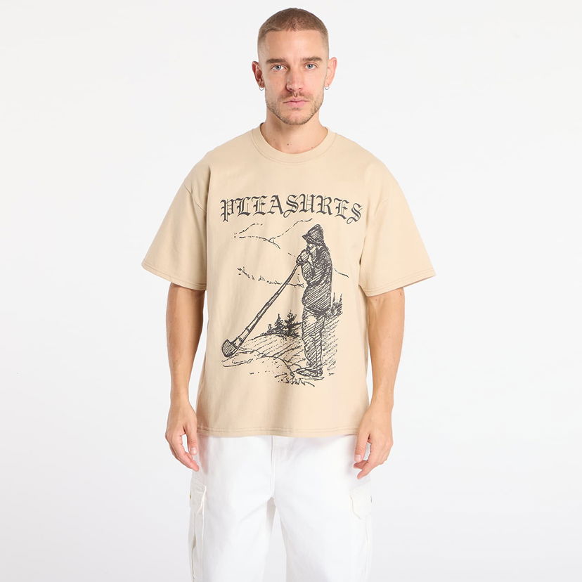 T-shirt Pleasures Pipe T-Shirt Beige | P25F079-SAND