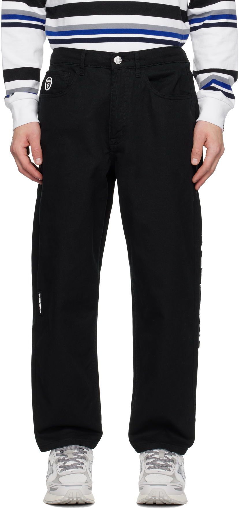 Cargo bukser AAPE by A Bathing Ape AAPE by A Bathing Ape 'AAPE NOW' Jeans Sort | AAPJNMB623XXNBKX