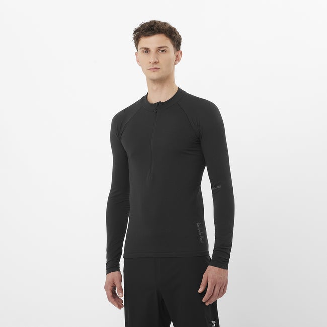 Sweatshirt Salomon Salomon S/Lab Ultra Seamless Long Sleeve Top Sort | LC2485300, 0