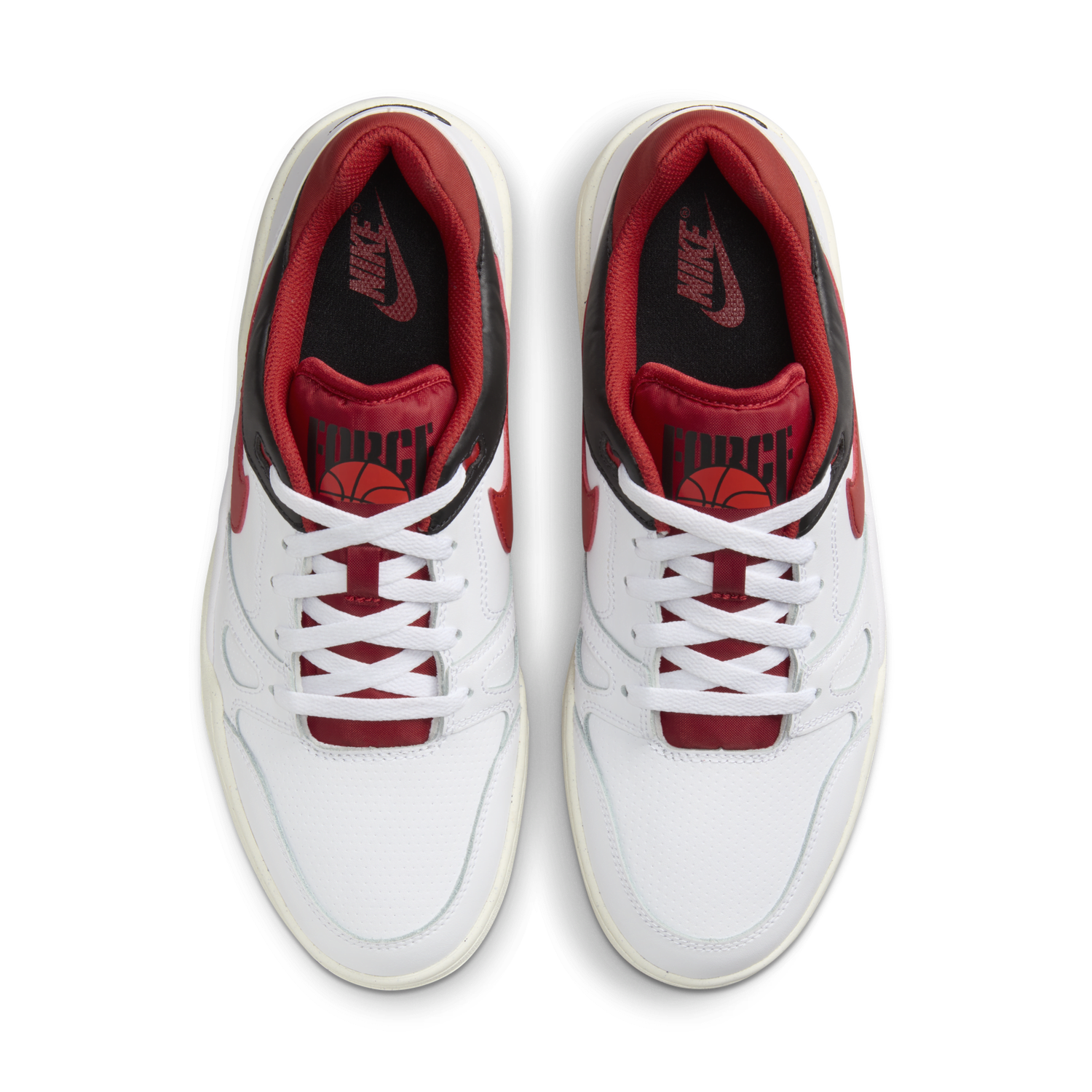 Sneakers og sko Nike Full Force Low White Red Black Hvid | FB1362-102, 1