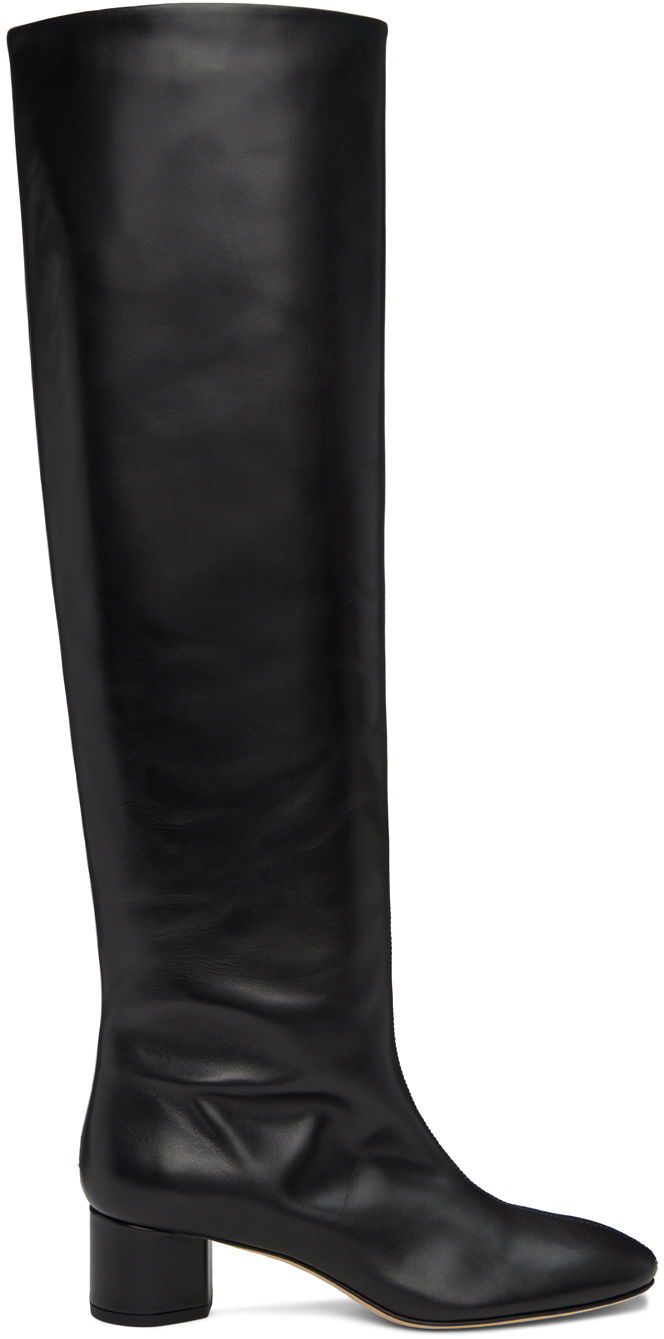 Tøj Aeyde Aeyde Willa Over-the-Knee Boots Sort | A11-KB-DUBR45RO115-FW24-800-001